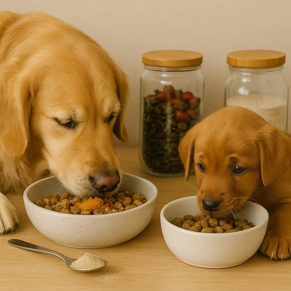 À chaque étape de la vie du chien, les besoins nutritionnels évoluent. Les&nbsp;compléments naturels en poudre Cernunos accompagnent ces changements avec précision, respect et science du vivant.