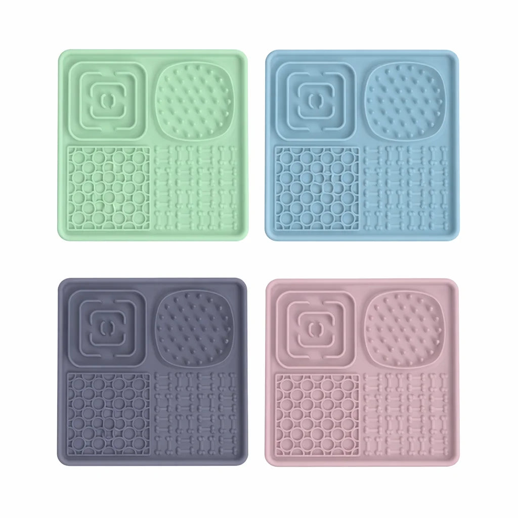 Tapis de léchage pour chien avec ventouses
