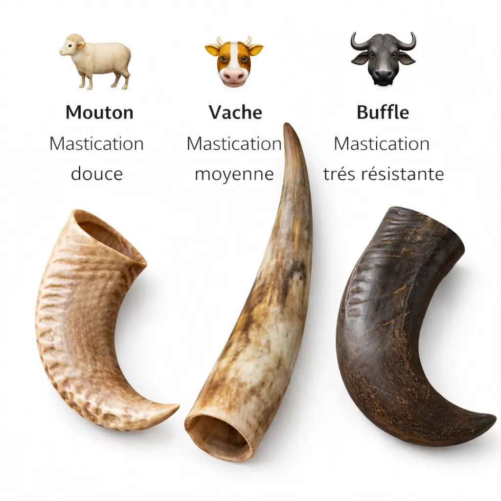 Box trio de cornes pour chien