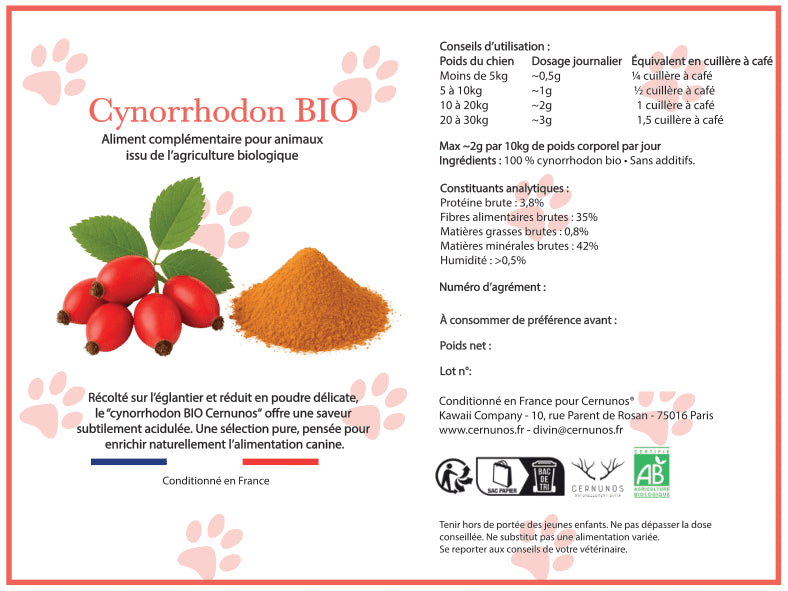 cynorrhodon_poudre_bio_chien mode d'emploi