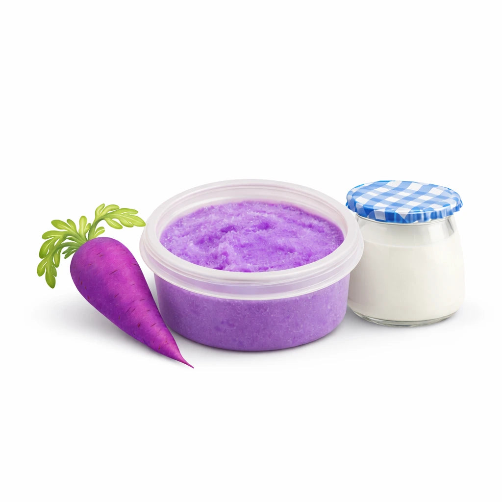 glace pour chien yaourt et carotte violette 