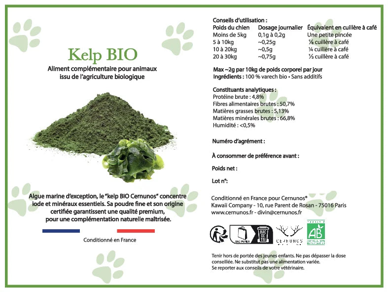 Kelp BIO pour chien