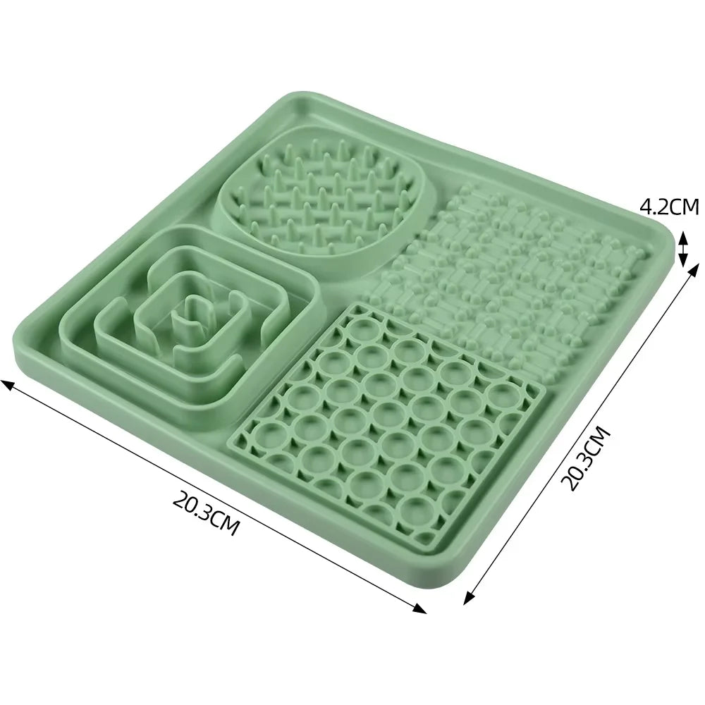 Tapis de léchage pour chien avec ventouses