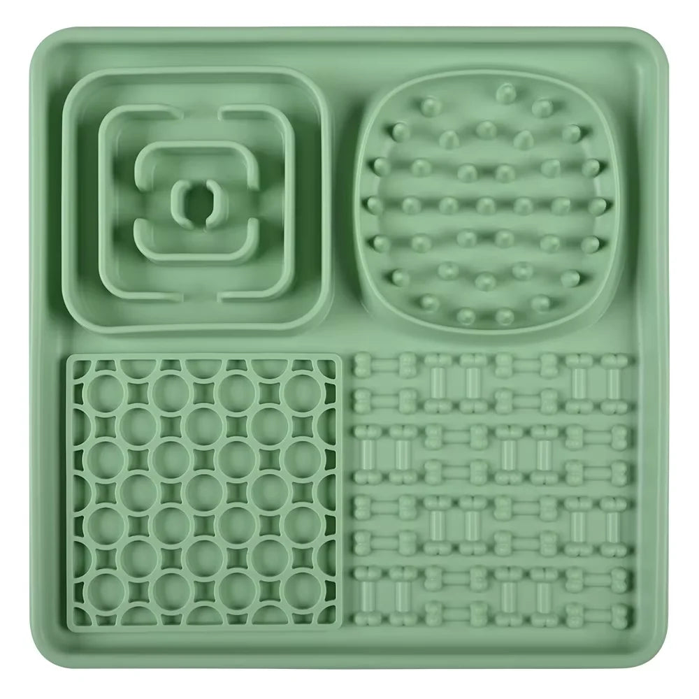 Tapis de léchage pour chien avec ventouses
